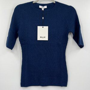 NWT BILLIE THE LABEL Christine Rib Knit Sweater